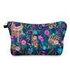 Cartoon Sloth Flower Print Portable Women Travel Storage Bag Toiletry Organize Cosmetic Bag Waterproof Female MakeUp Bag 1