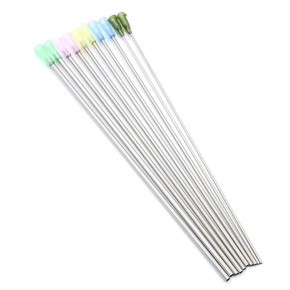 PATIKIL 6x Dosiernadel 8 Ga – Edelstahl, 5 Zoll Lang, Stumpfe Spitze, Luer-Lock, Für Dickflüssiges Wie Kleber, Tinte, Farben, Labor & Industrie