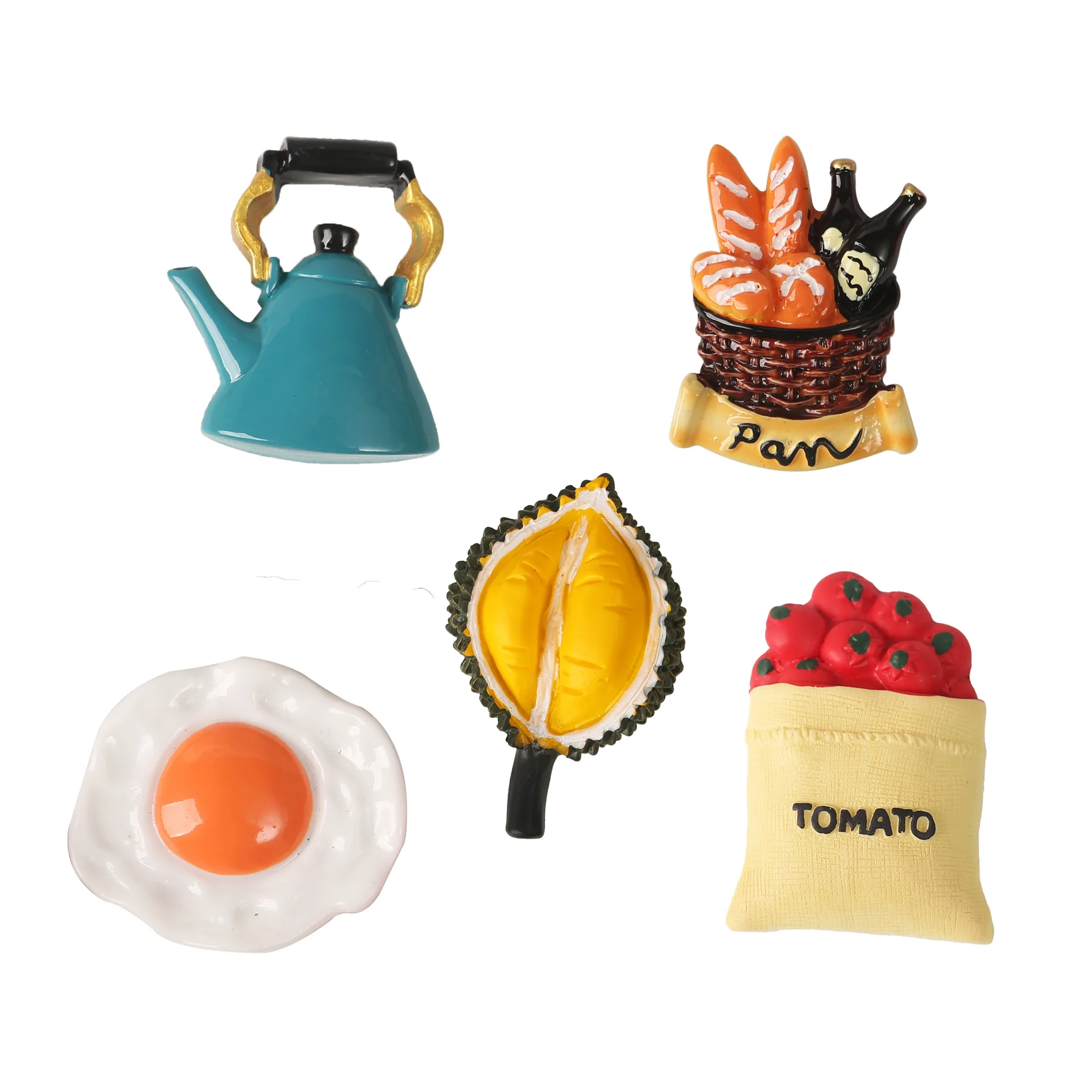 Cartoon 3D Funny Food Simulation Model Fridge Magnets  Refrigerator Magnetic Personalized Stickers For Message Decorative Magnet