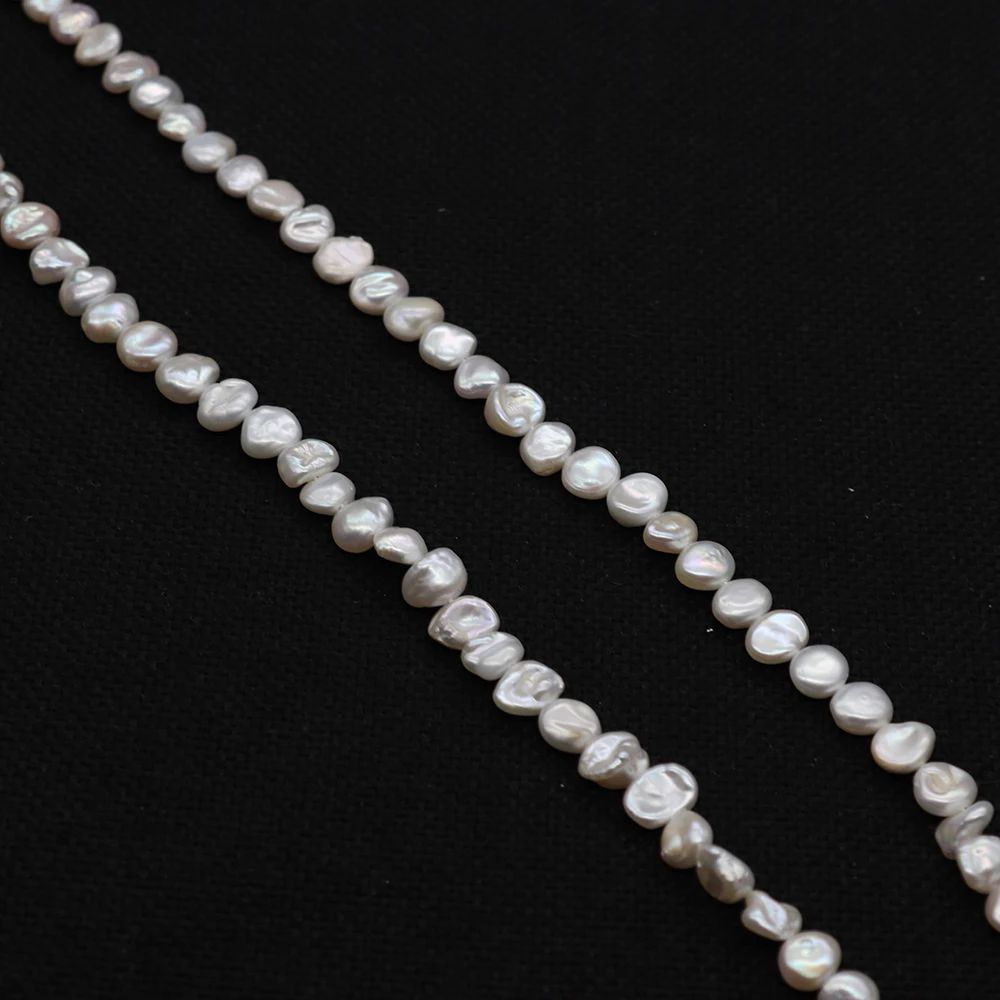 1 Strand 8-9mm Irregular Round Shaped Natural Freshwater Pearl Loose Beads DIY for Necklace Bracelets Earrings Regeneration Bead
