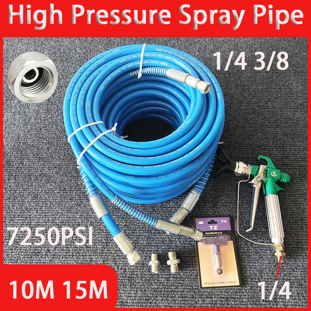 AirlessPaintSprayHoseKitSprayGun1438BSPHighPressureDouble