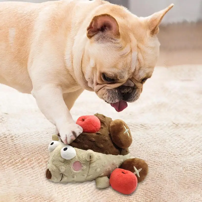 

Мягкая игрушка-Ежик для щенков, дизайн Ежика для прорезывания зубов, игрушки для домашних животных, устойчивые к укусам, крепкая милая плюшевая игрушка-пищалка для собак