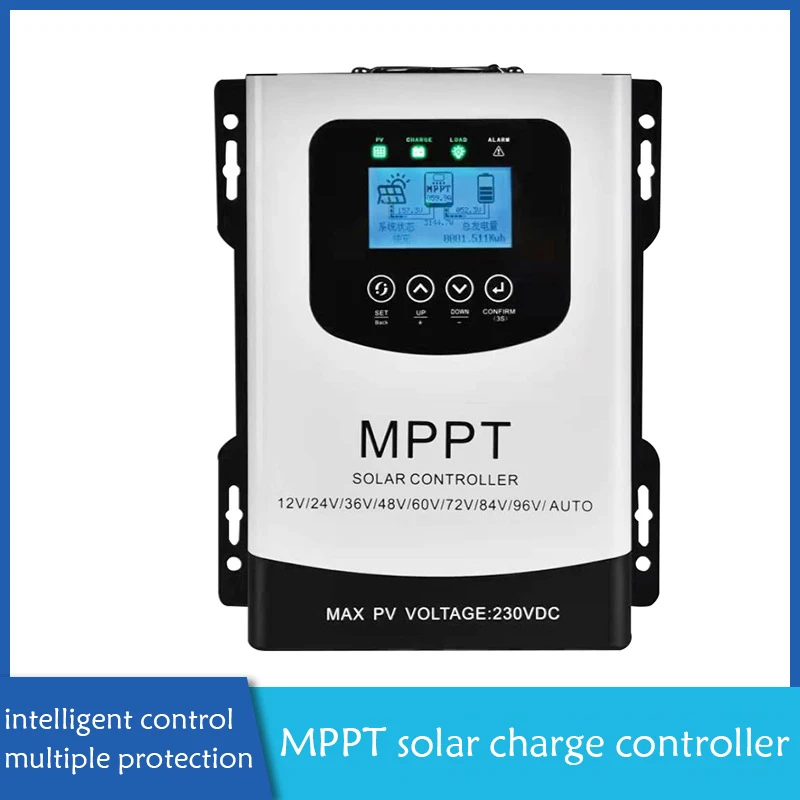 50A 60A MPPT Solar Charge Discharge Controller Regulator LCD Touch Screen 12V 24V 48V 60V 72V 96V Battery solar charger solar battery charge controller