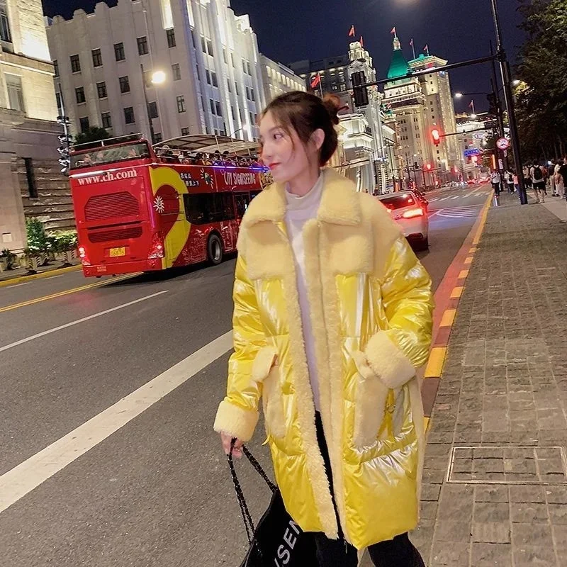 

Шерстяное зимнее пальто, уличная одежда, женское Новое роскошное модное длинное пальто с отложным воротником, теплая верхняя одежда для офиса