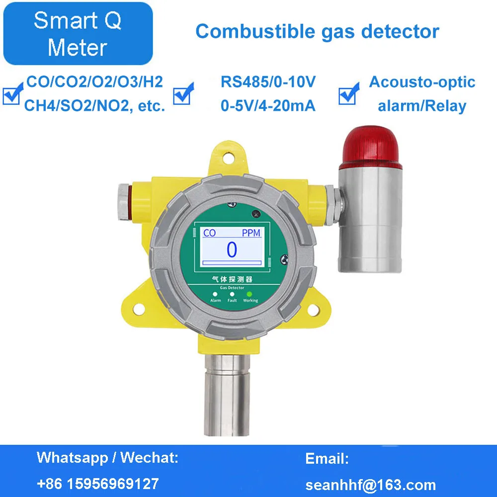 Industrial explosion-proof combustible gas detection alarm natural gas liquefied gas paint alcohol oxygen detector RS485 4-20MA