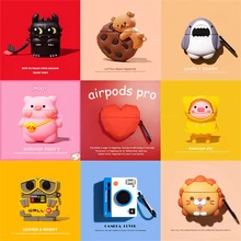 

Cute Cartoon Creative Cover For Apple AirPods 1 2 3 Pro Earphone Case Personality Silicone Soft Anti-fall For AirPods 3 2021