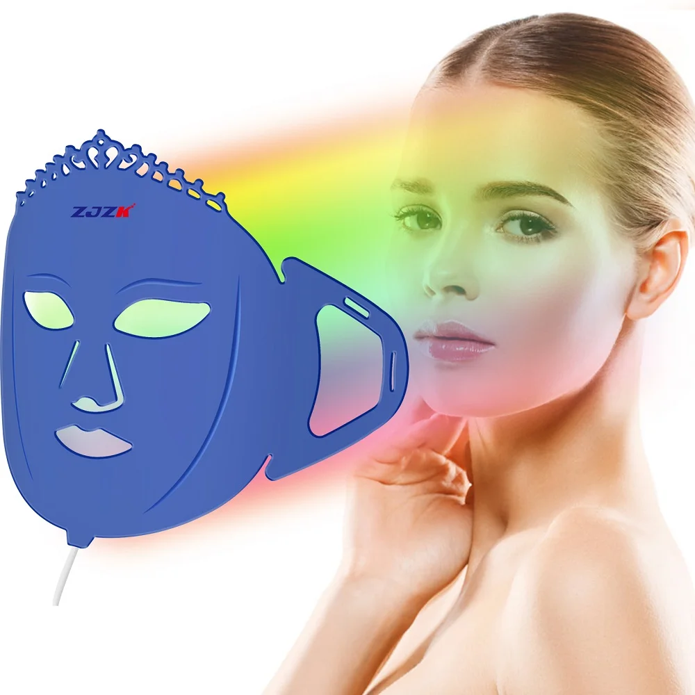 

ZJZK, Мягкая силиконовая фотодинамическая Омолаживающая отбеливающая маска для лица, 360 шт.