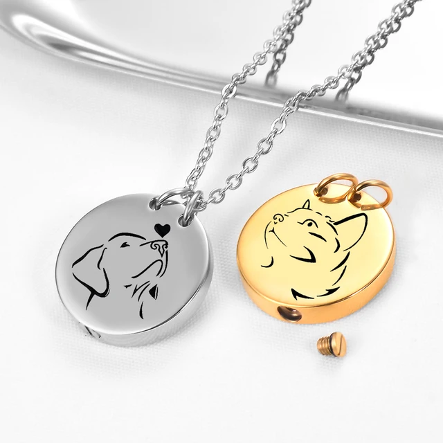 Meaningful and stylish stainless steel pendant necklace for pet cremation