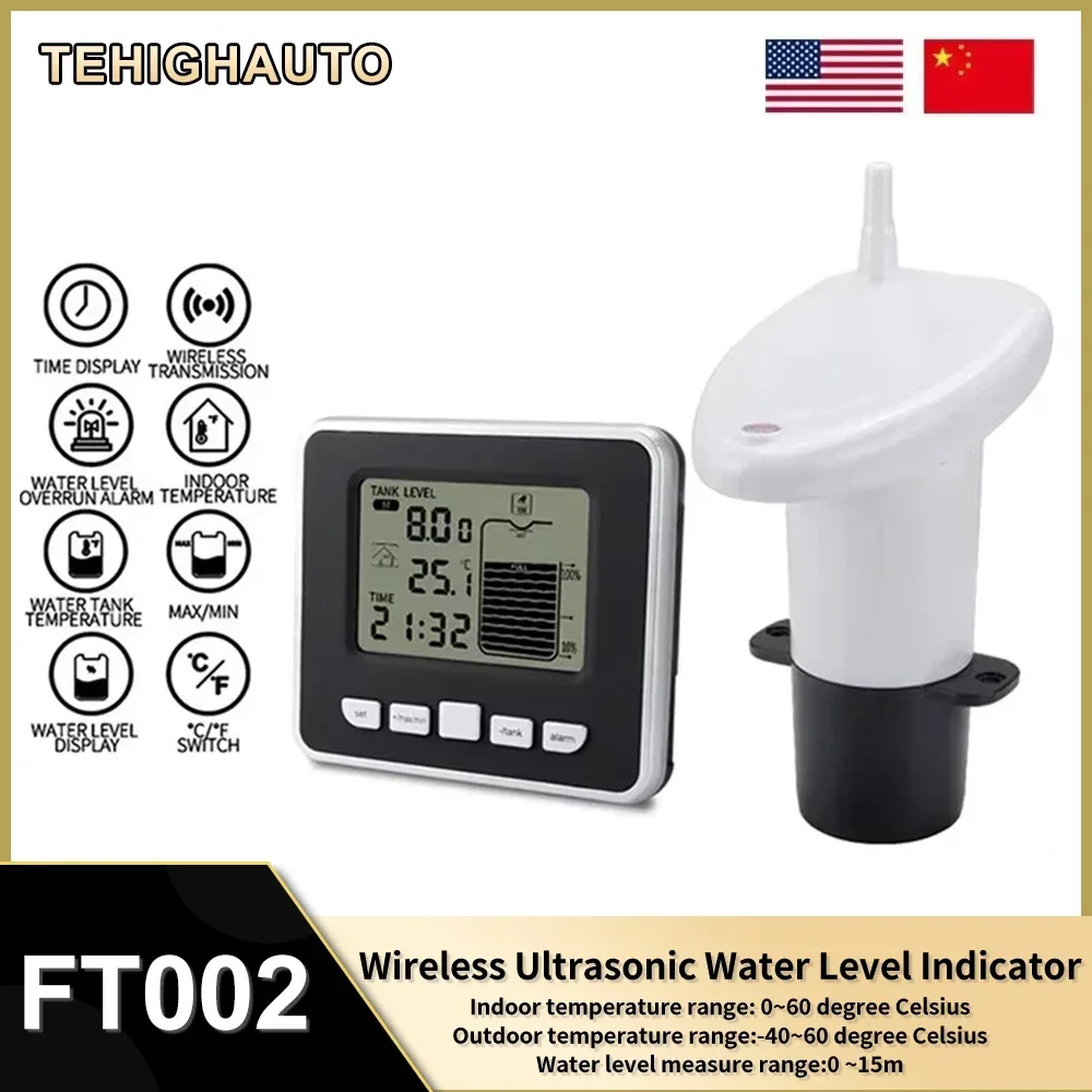 Wireless-Ultrasonic-Water-Level-Indicator-Gauge-Water-Tank-Sensor ...