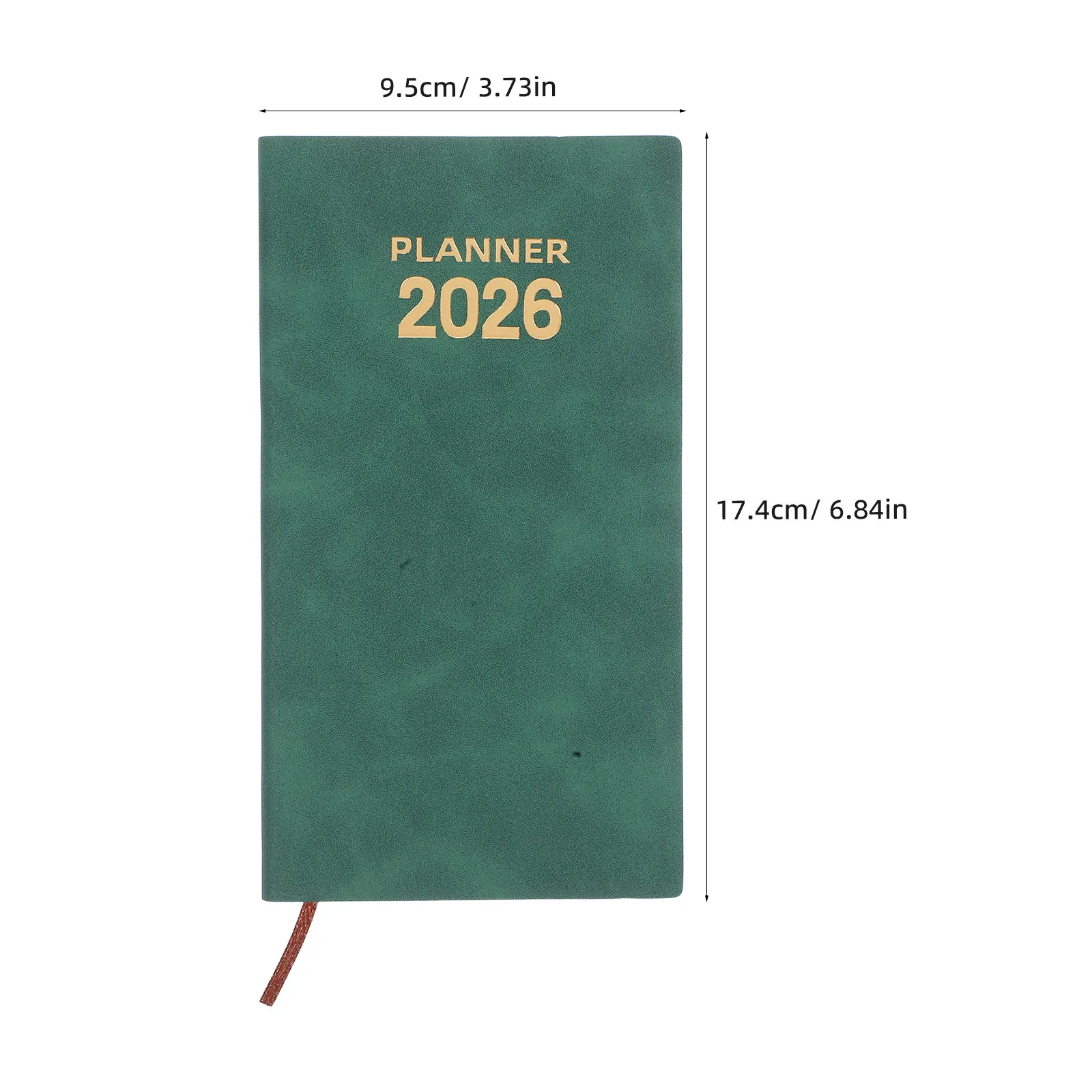 A6 포켓 위클리 플래너 노트 2026 휴대용 학교 일기 PU 커버 일일 일정 정리 다이어리