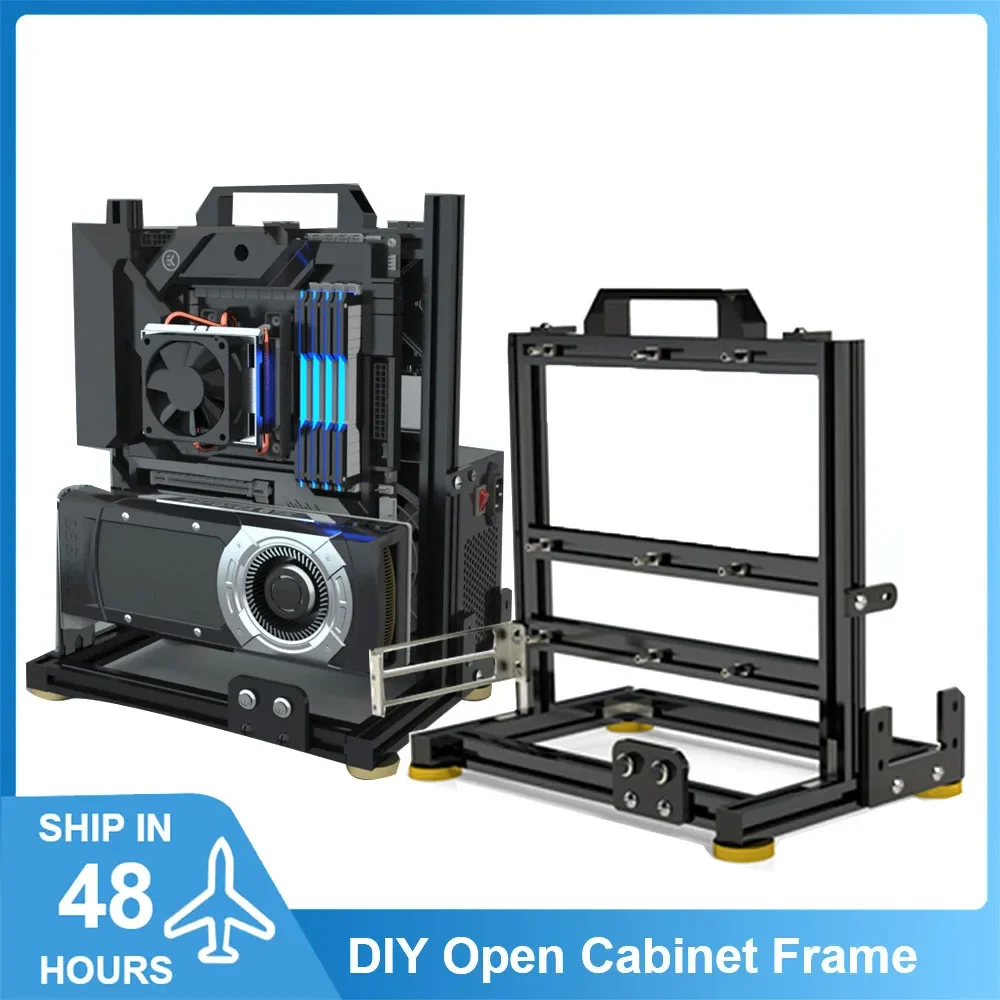 Mini Itx Matx Atx Gamer Cabinet,Mod Desktop Pc Case Open Frame Rack,Water Cooler Computer Gaming Case Personalità Verticale