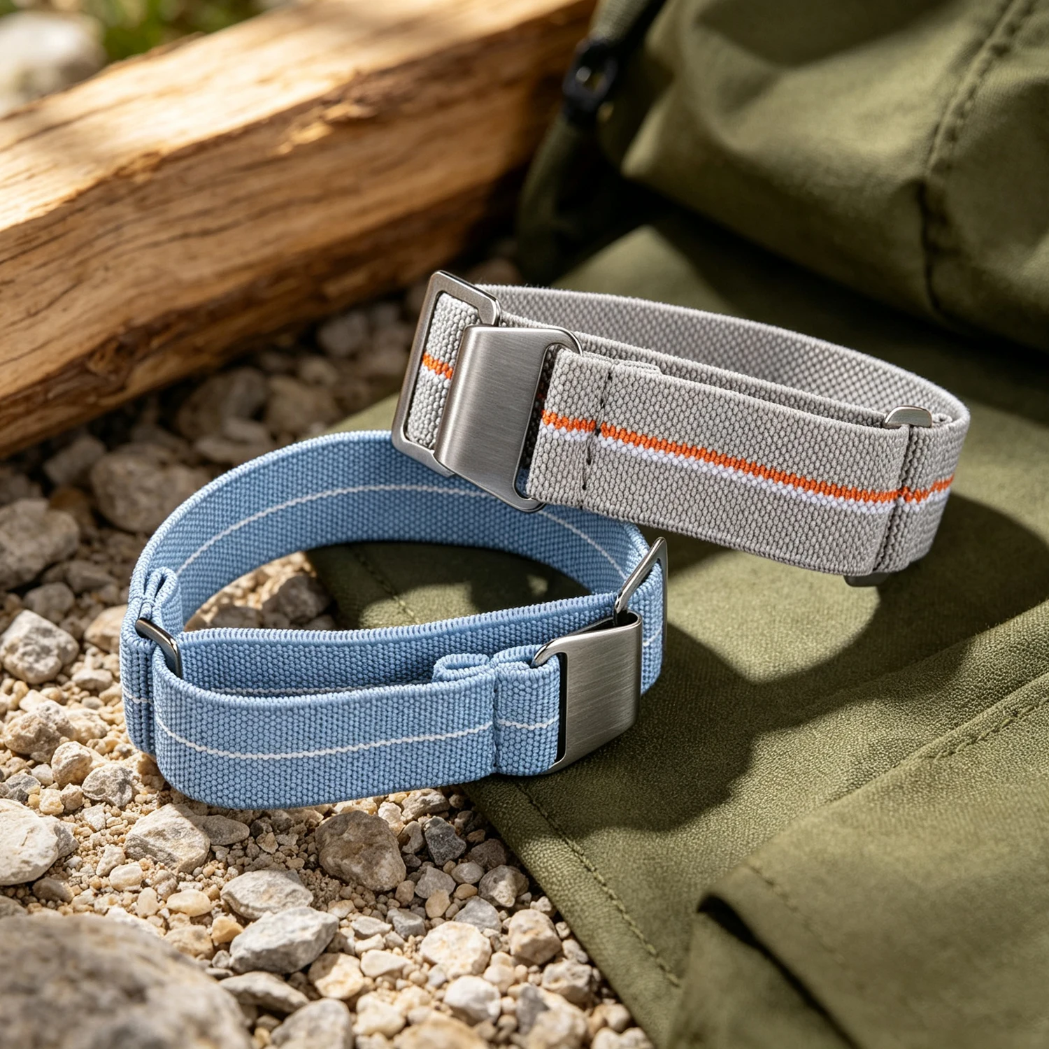 Nylon Braided Elastic Watch Band – Sporty Parachute-Inspired Strap