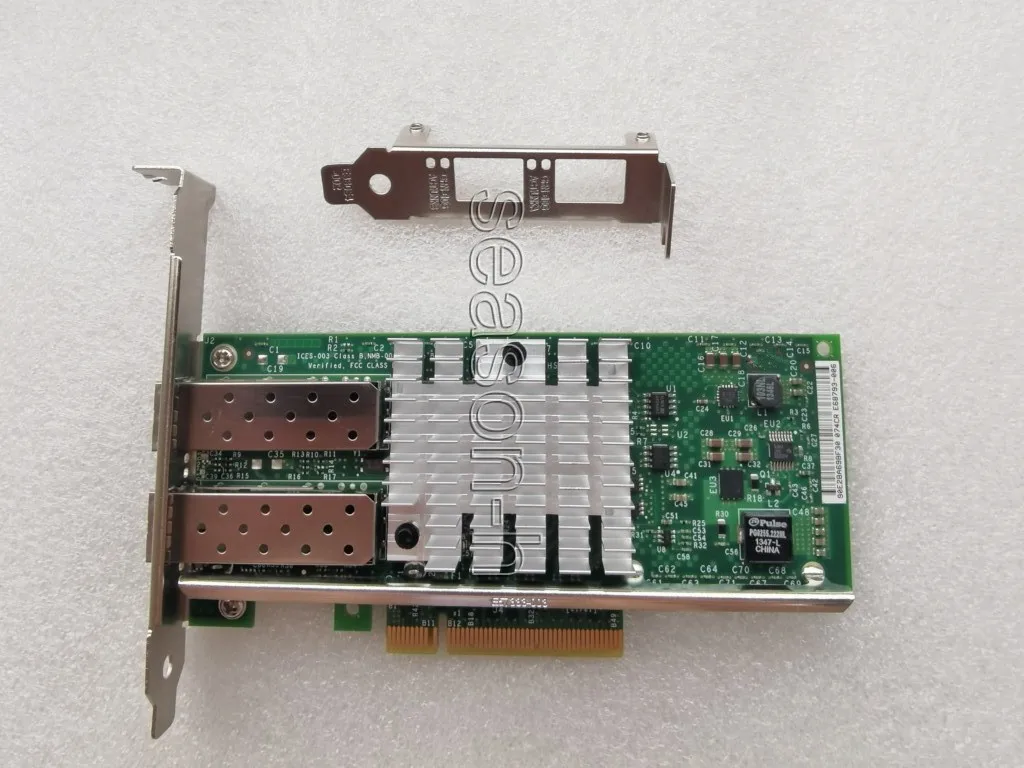 Placa Adaptadora de Rede Ethernet Porta Dupla Perfil Baixo e Alto X520-da2 10gb Novo
