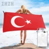 More Design Turkey Turkiye Flag Emblem Bath Towel Quick dry Microfiber Absorbing Soft Water Breathable Beach Swimming Bathroom 2