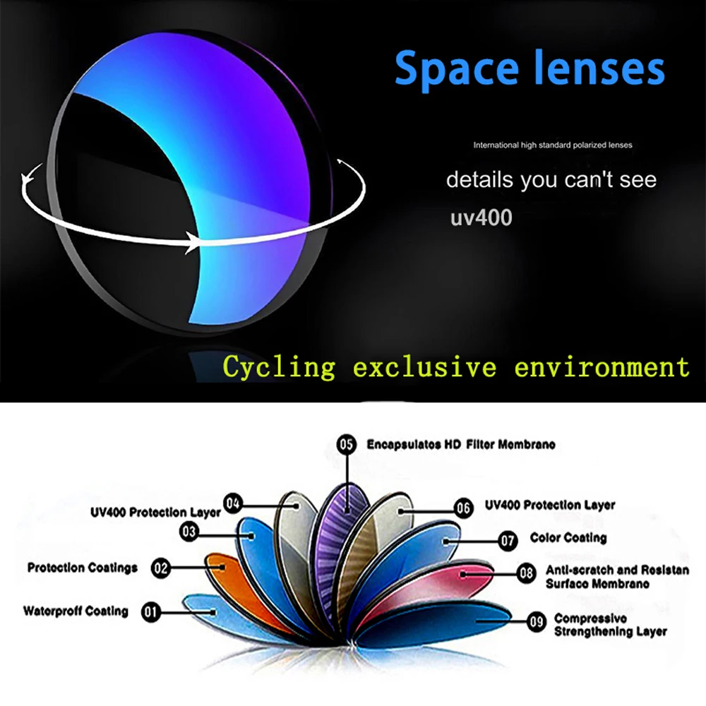 Cycling Sunglasses Giant Professional Grade UV Protection Anti-Glare with case