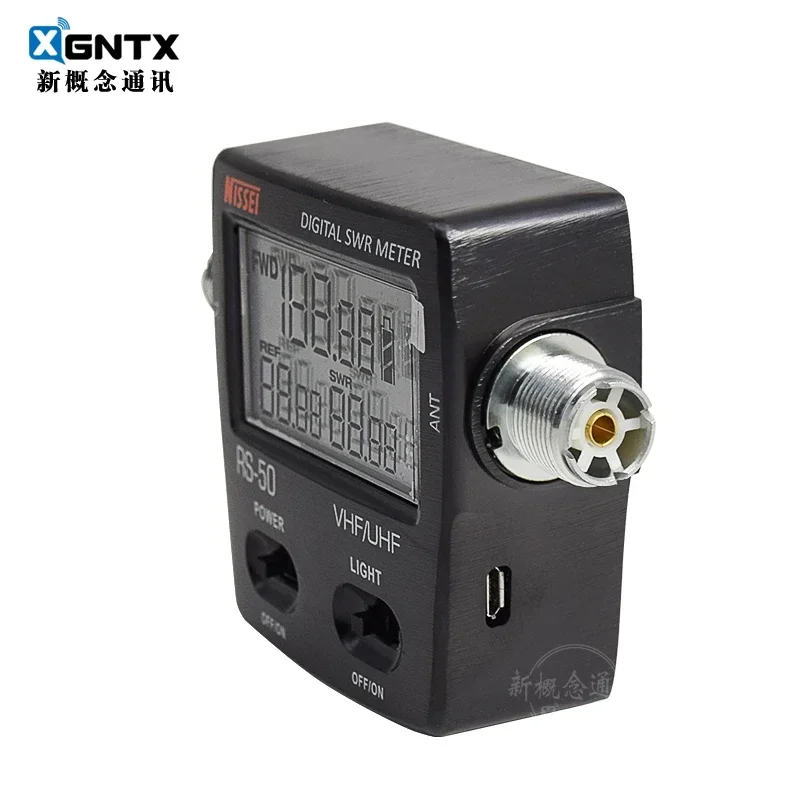 새로운 RS-50 정재파 측정기 전력계 UV 이중 세그먼트 LCD 디지털 디스플레이 120W 전력