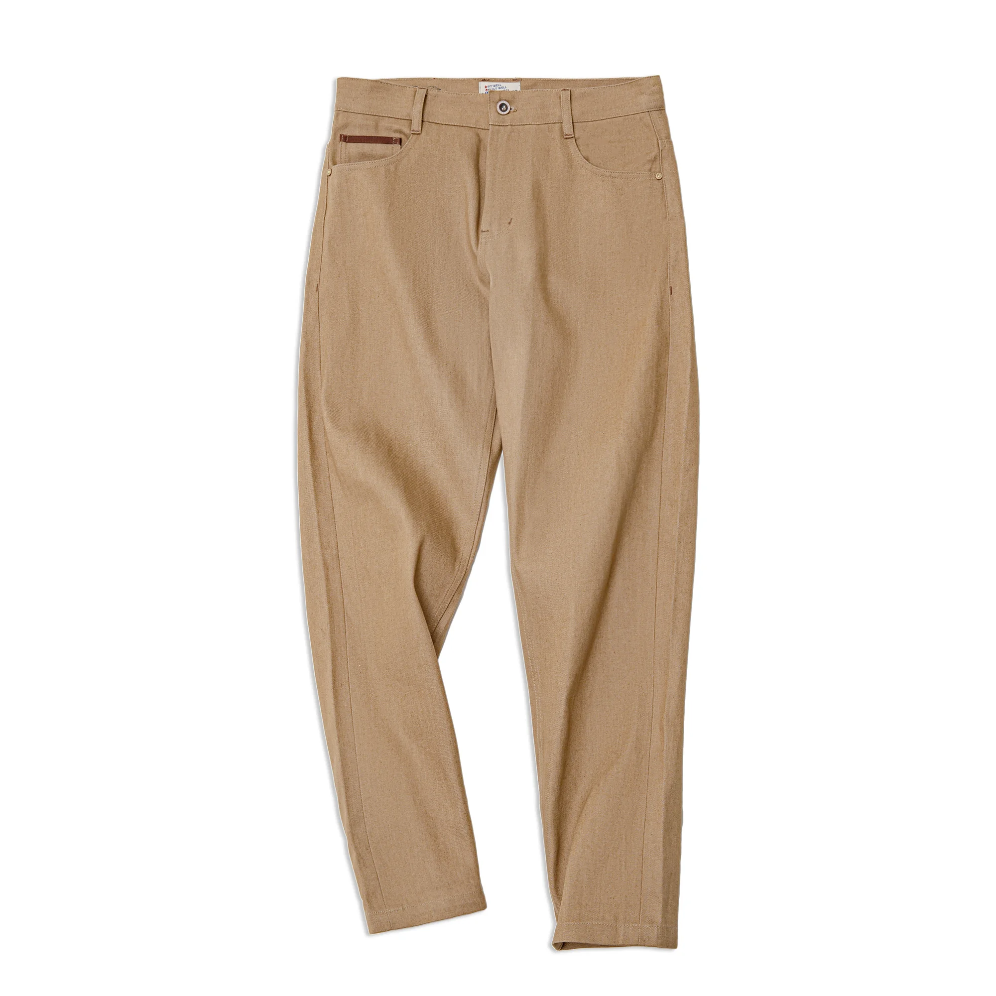 Maden Men Khaki Raw Jeans 11.7OZ Redline Selvedge Denim Jeans Amekaji Straight Pants Male Casual Trousers Hombre Solid Pants 6
