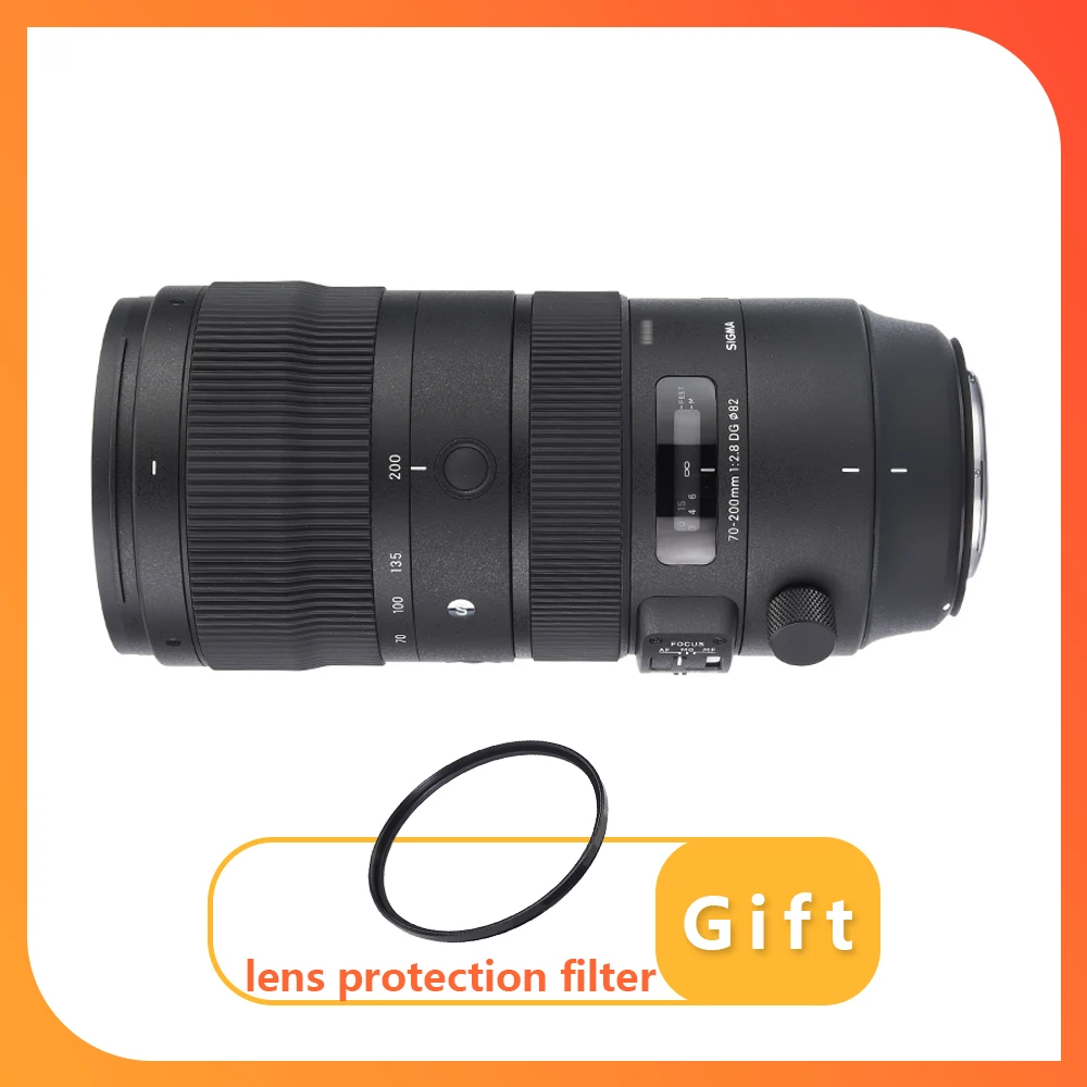 Sigma 70-200Mm F2.8 Dg Os Hsm Sport Obiettivo Full Frame Fotocamera Slr 70-200Mm Teleobiettivo Zoom Per Canon Mount O Nikon Mount