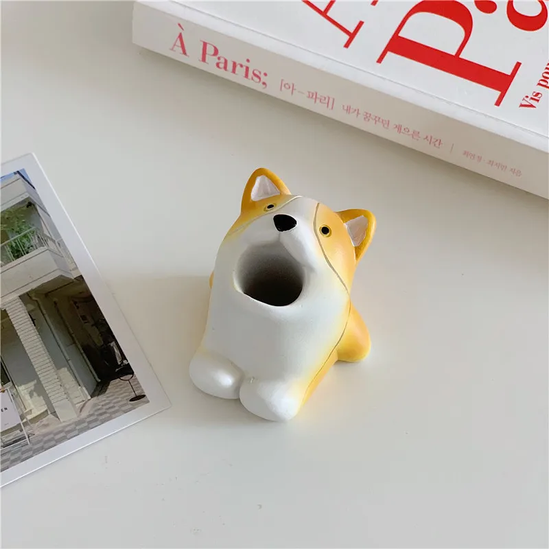 Cute cartoon animal toothbrush holder creative home decoration bathroom toothbrush storage rack small decorative ornament