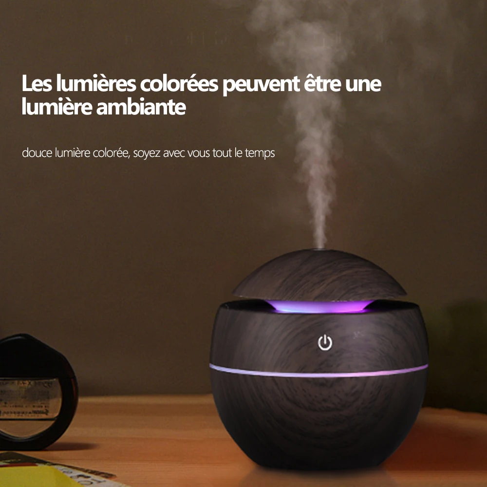 Traitement de l'air,Diffuseur d'huile essentielle pour voiture 3 en  1,humidificateur de voiture,USB,7 couleurs,lumières LED,grande-A