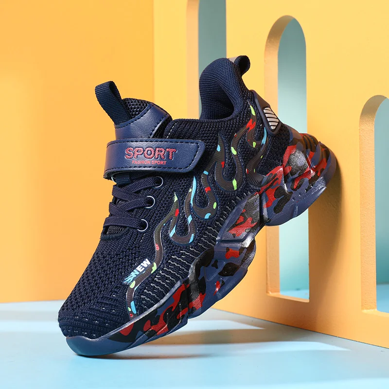 Running Shoes Children Shoes Kids' Sneakers Breathable Mesh Sneakers Boys Shoes Fashion Casual Running Kids Boys Size 28-39