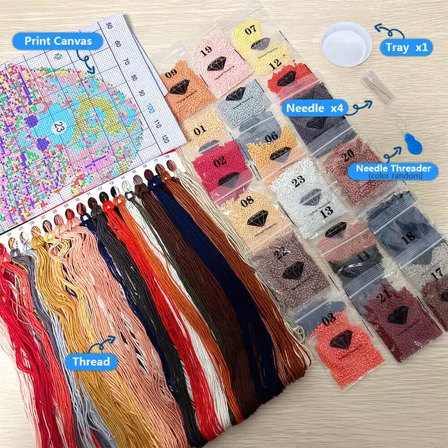 Ensembles de broderie de perles pour bricolage, arbre de noël 11CT, Kit de points de croix, fournitures de couture, ensemble complet d'artisanat fait à la main, décor de salle 6
