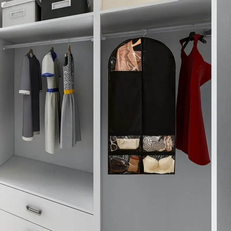 Clothes Covers Protecting Dusts Garment Covers Storage Bag Clothes Bag With Clear Window Garment Protector Clothing Cover 4 Grid 4