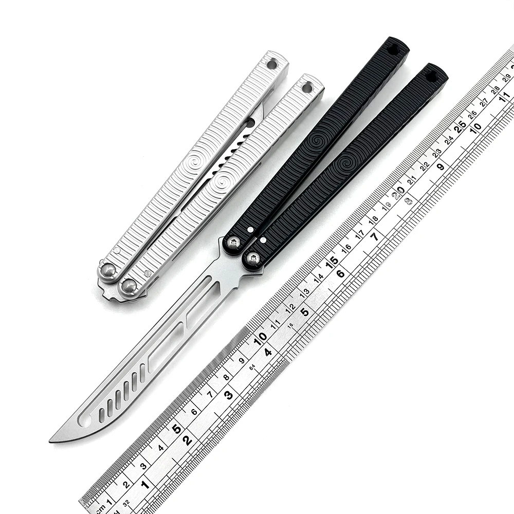 

New Magic Balisong Butterfly Free-Swinging Trainer Knife Channel Aviation Bushing System Aluminum 6061-T6 440 Blade Deginner