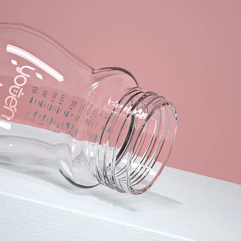 Baby Drink Bottles with Straw Milk Feeder Set with Silicone Cover Anti-drop