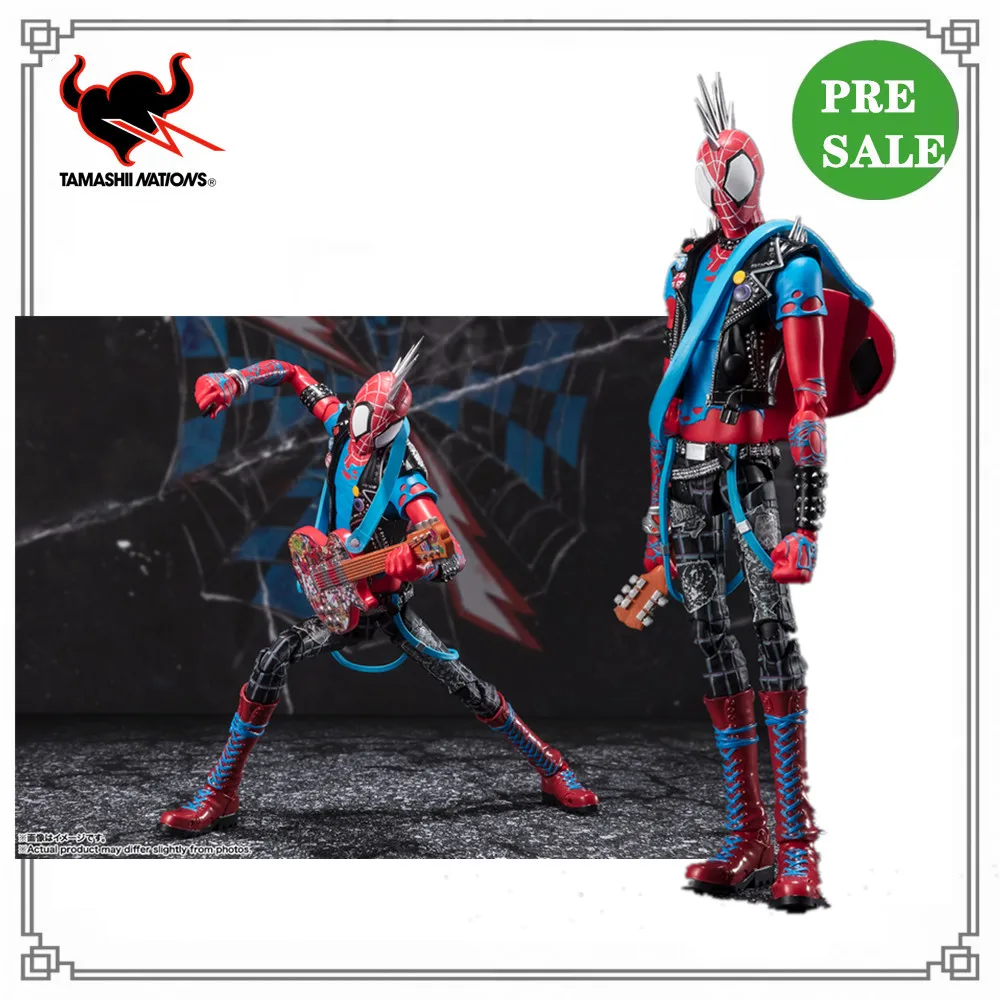 Marvel S.H. Figuards Spider-Punk(Spider-Man: Attraverso Il Ragno-Verse) Anime Original Pvc Action Figure Collector Toys Shf 17.5Cm