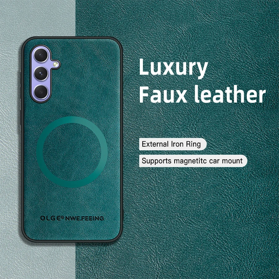 Premium Vintage Leather Magnetic Phone Case Cover