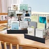 Book Signing Rack, Book Display Rack, Tabletop Magazine Display Racks, 4 Tiered Tabletop Cd Display,Comic Book Magazine Racks 6