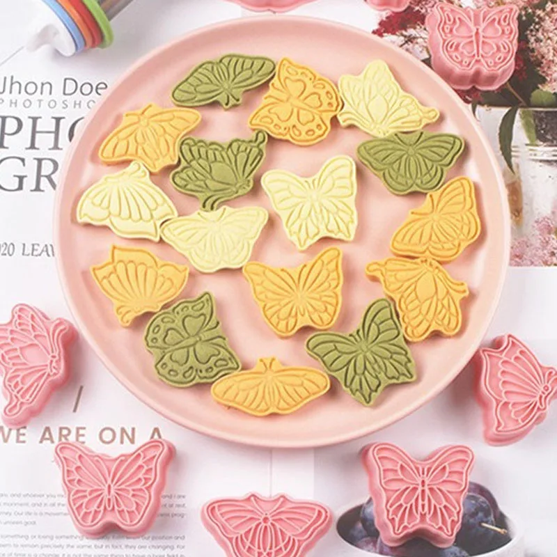 Biscuit Mold Set Cookie Cutter Fondant Embosser Stamp Mold 8Pcs for Wedding Party Cake Decoration Baking Pastry Tools cookie cutter,baking mold,cookie mould,fondant cutter,baking decorating tools,pastry cutter
