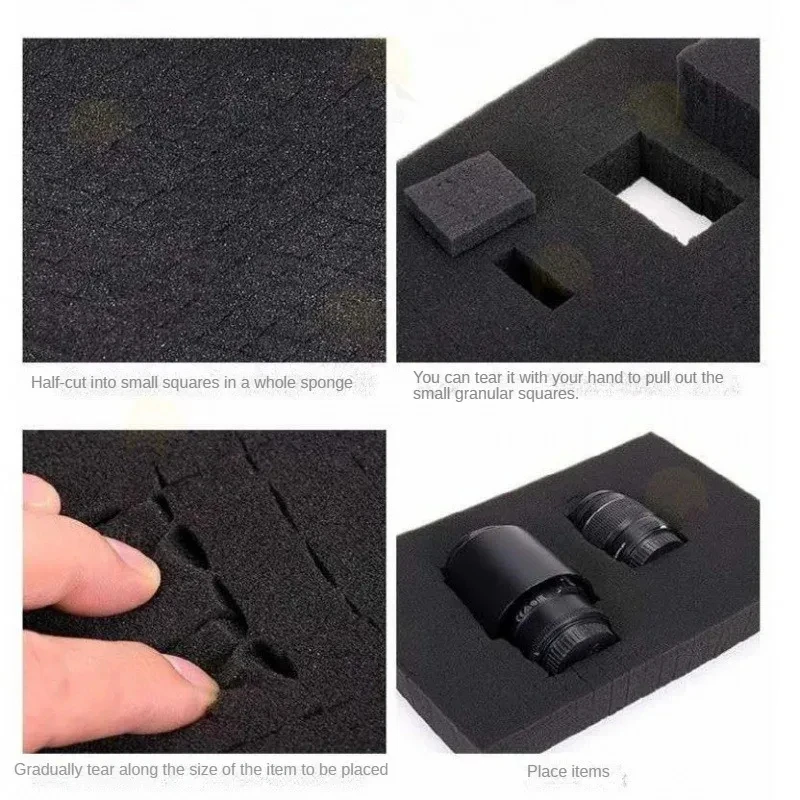 Pre-Cut Foam Insert Grid Sponge High Density Pick Pluck Precorted Shadow Foam For Toolbox Hard Case Flight Case Transport System