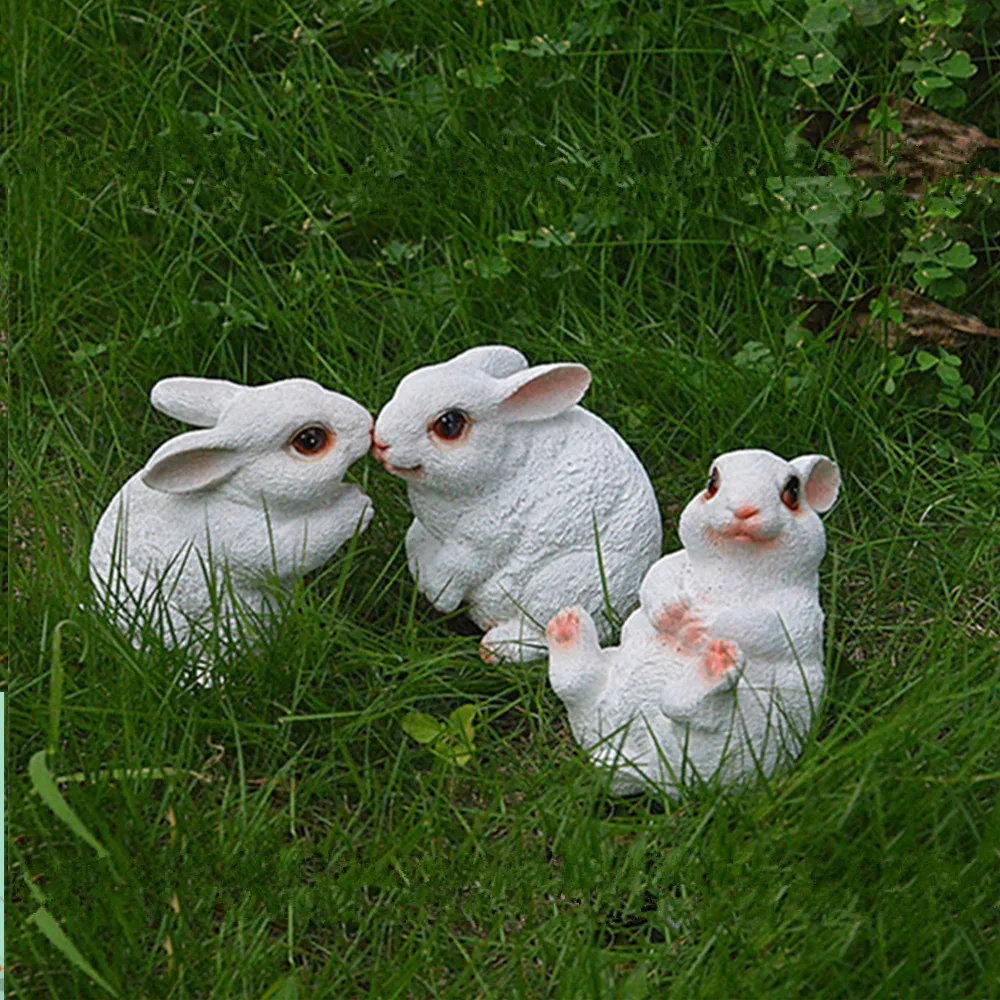 pé coelho estatuetas jardim arte animal casa quintal ornamento