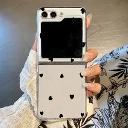 Funda para teléfono transparente con estampado de corazones - Carcasa dura de PC transparente