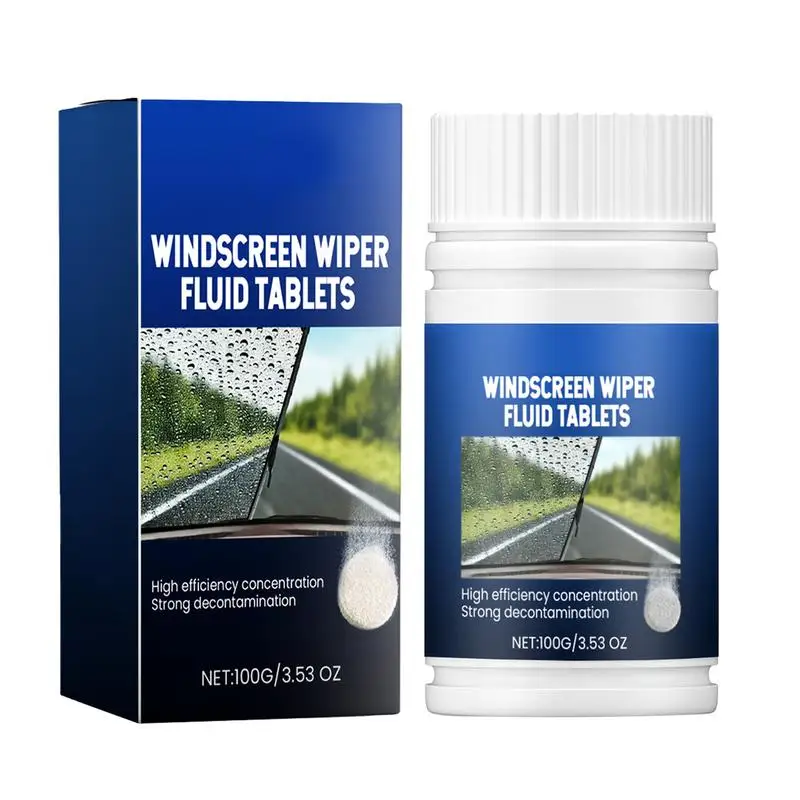 Car Windshield Cleaning Tablet Car Windshield Cleaning Effervescent Tablets Long-Lasting Outdoor Window Cleaner Deep