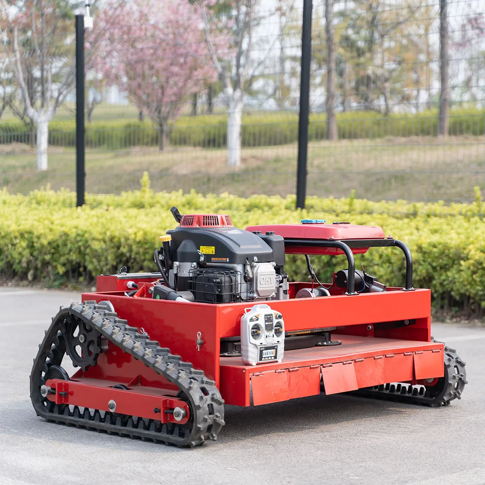 

Long Range Gasoline Cordless Self-propelled Crawler Robot Fully Automatic Garden Flail Mower Garden Lawn Mower Grass Cutter