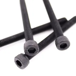 10/50pcs M2 M2.5 M3 M4 M5 M6 M8 Black grade 12.9 steel DIN912 All Full Thread Hexagon Hex Socket Cap Allen Head Screw Bolt