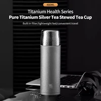 480ml Double Layer Pure Titanium Cup Vacuum Insulation Antibacterial fresh-keeping Thermal Water Bottle 1