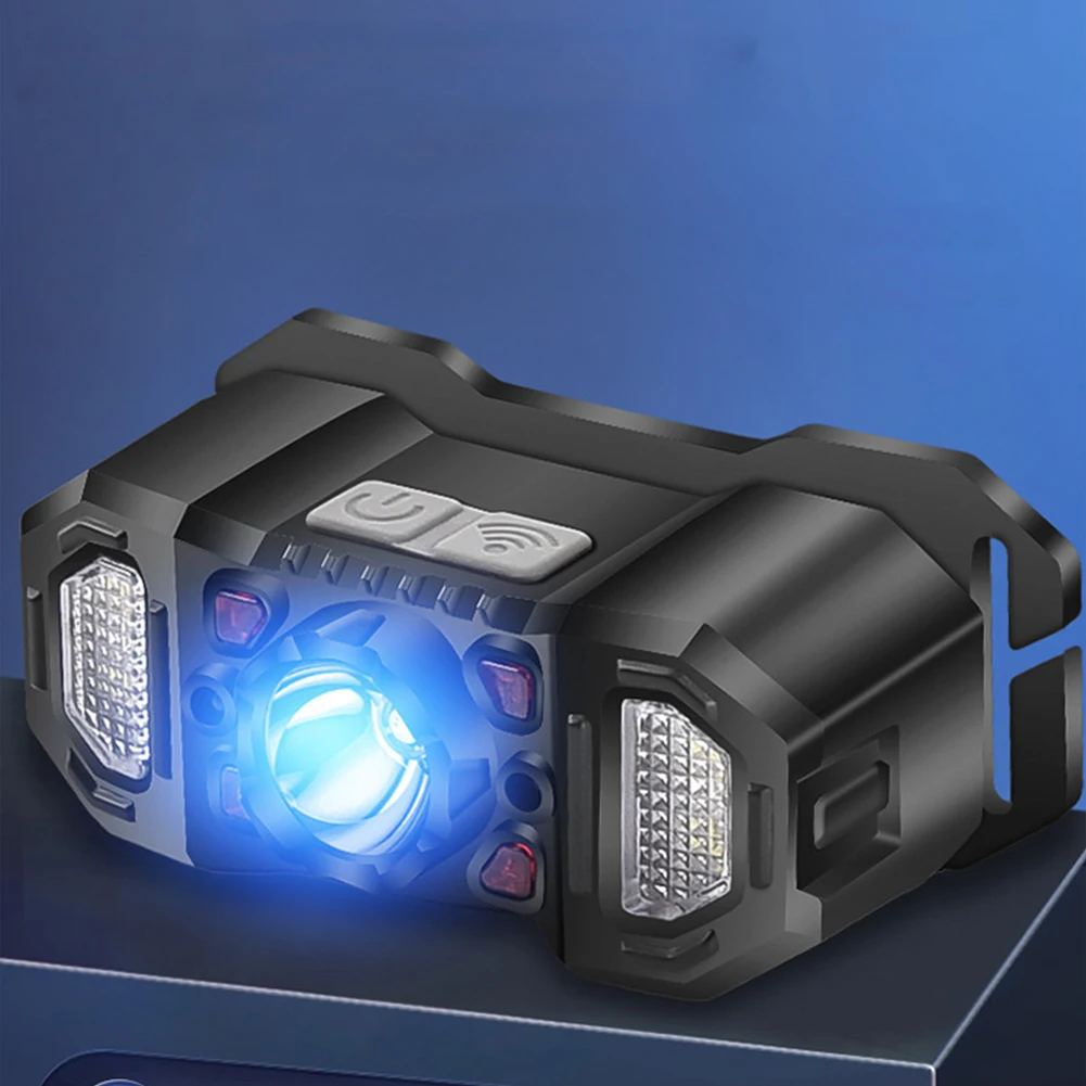 고휘도 USB 충전 휴대용 LED 헤드램프, IPX4 방수 LED 이마 손전등, 러닝 사이클링 낚시용