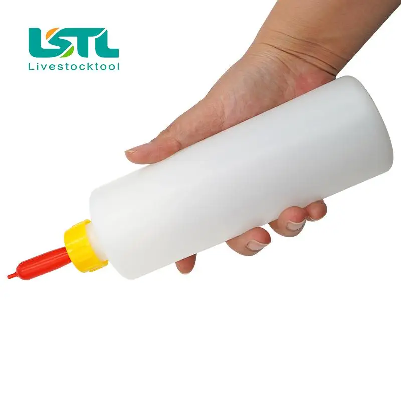 5Pcs 400Ml Capacity Lamb Milking Bottle Nipple Drinker Plastic Piglet Sheep Goat Feeding Waterer Veterinary Equipment