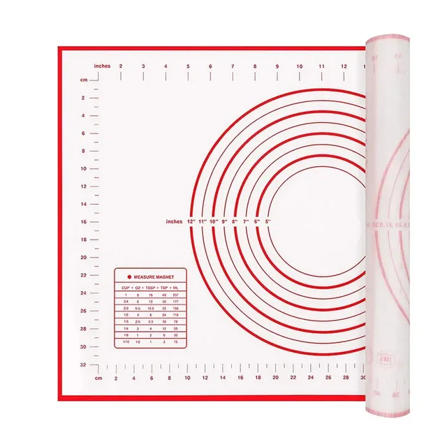 UNTIOR 1PCS Silicone Baking Mat Kneading Pad Dough Mat Pizza Cake Dough Maker Kitchen Cooking Grill Non-Stick Gadgets Bakeware 2