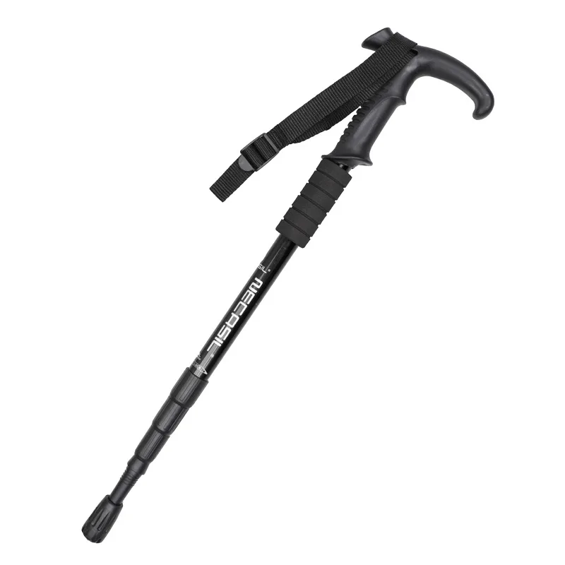 Auminum Alloy Foldable Trekking Poles Section Ultralight Hiking Walking Stick Antiskid Cane Camping Accessories trekking pole walking stick trekking poles