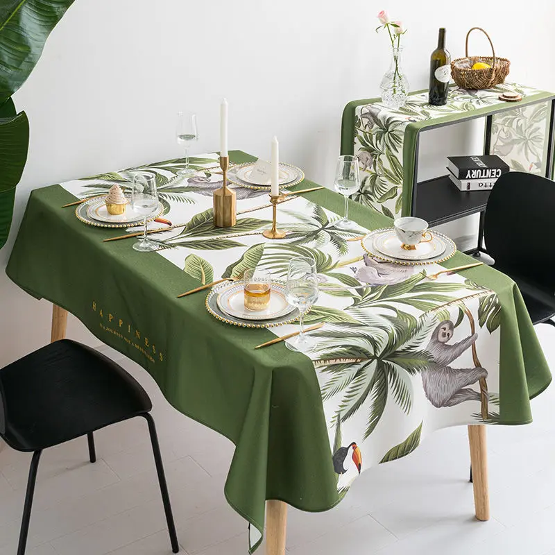 

Американская скатерть для горячего и маслостойкого стола, роскошная Высококачественная скатерть для чайного столика, утолщенный Настольн...