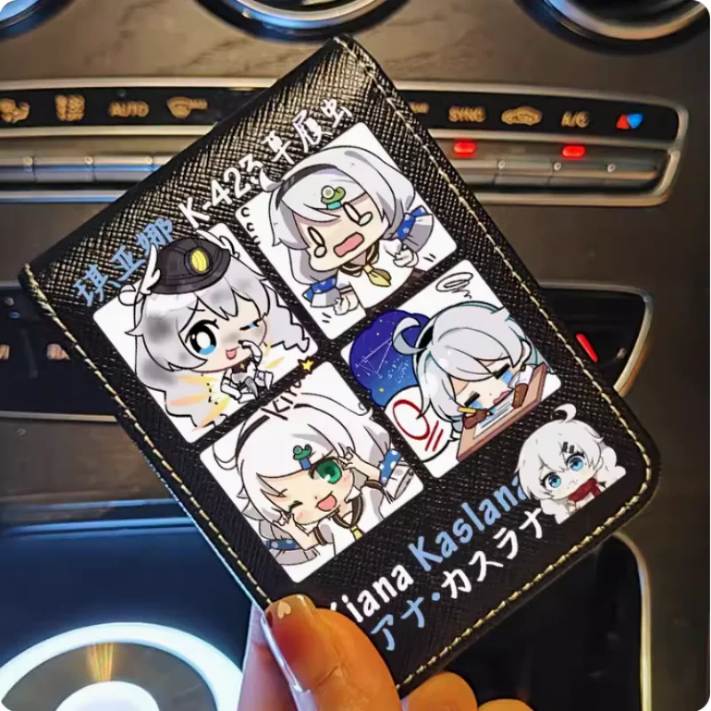Anime Honkai Impact 3 Kiana Kaslana Cartoon Fashion Wallets PU Purse Card Holder Money Bag Gift B359 Cosplay