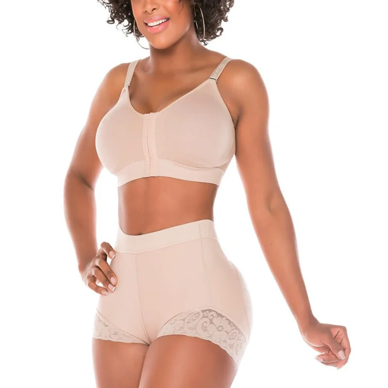 

Split High Waist Trainer Women Hip Enhancer Shapewear Tummy Control Lace Body Shaper