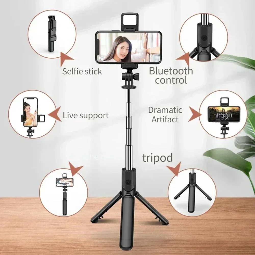 3In1 Bluetooth Wireless Selfie Tripod Fill Light Shutter Remote Control Portable Foldable Monopod For iPhone Smart Phone selfie stick tripod,cell phone selfie stick,smartphone selfie stick,selfie stick,phone selfie tripod