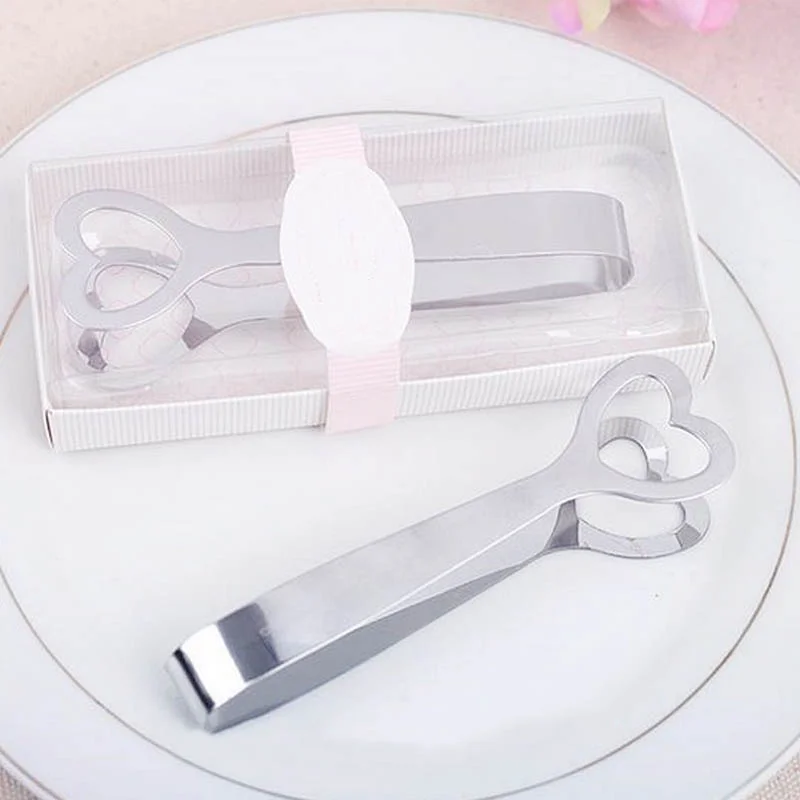 

Sugar Tongs Tableware Party Supplies1Pcs Love Heart Sugar Clip Ice Cube Clips Wedding Party Favor Stainless Steel Heart-shaped