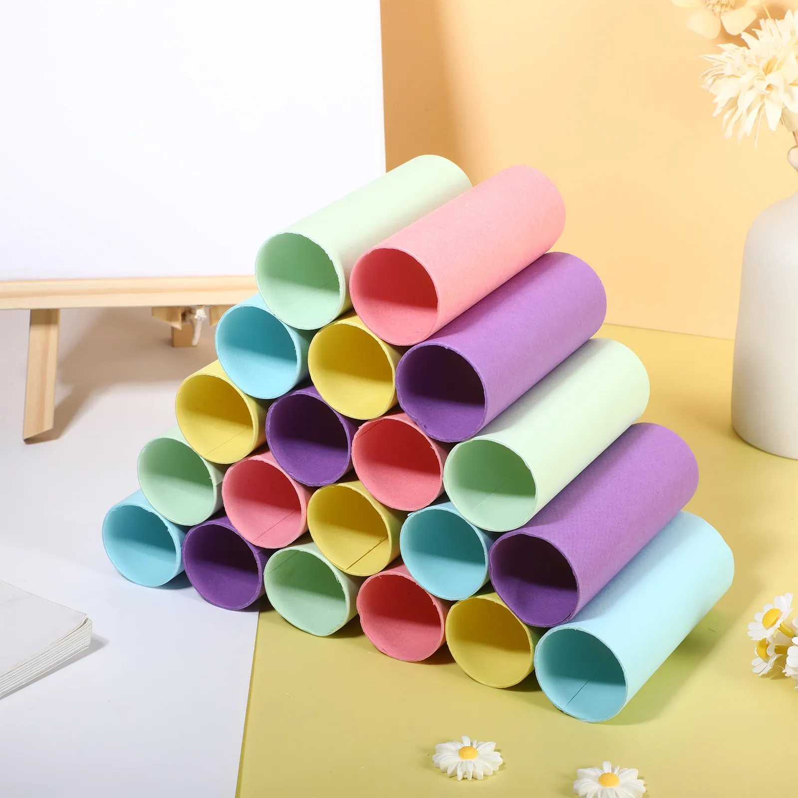 20Pcs 색칠 종이 튜브 친환경 크래프트 메일링 튜브 아트 드로잉 포스터 그림 보관 배송 문서 캐리어